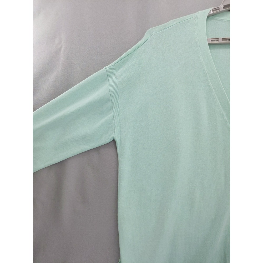 Talbots Cardigan Sweater Women 3X Mint Green V-Neck Button Front - Picture 4 of 9